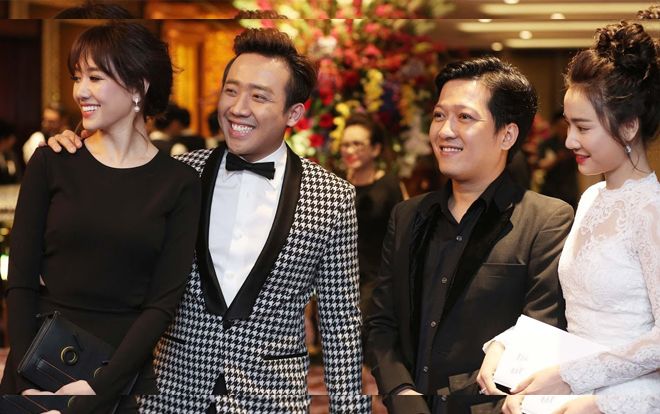Khi hai 'cây hài' Trường Giang và Trấn Thành tung chiêu 'o bế' vợ thì Nhã Phương, Hari Won chỉ có sướng ngất