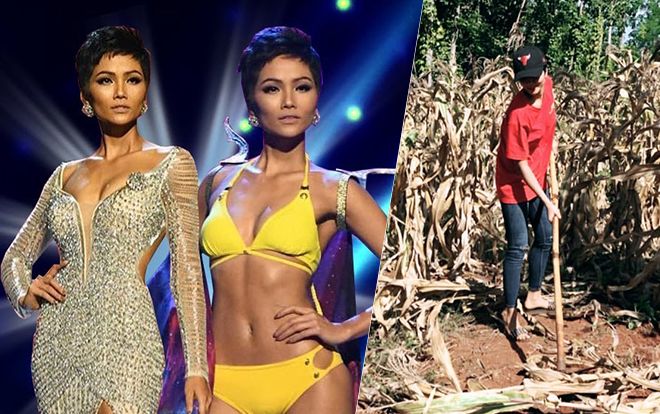Lạ đời như H'Hen Niê: Tháng trước 'gây bão' Miss Universe, 30 ngày sau về quê cuốc ruộng bắp