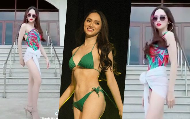 Hương Giang tái hiện phần thi bikini ngay tại 'bậc thang dốc' trên nền nhạc Miss Universe đầy thử thách!