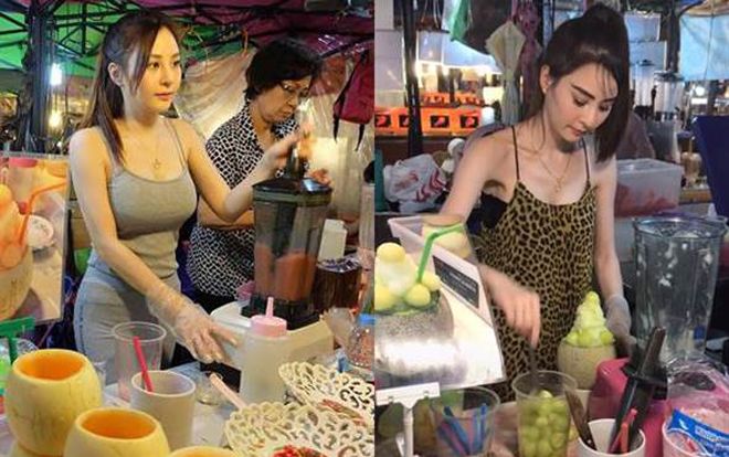 Cô nàng body nóng bỏng bán nước ép ở chợ nhưng ai nấy đều thấy tiếc hùi hụi khi biết sự thật này