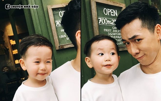 'Cute hột me' như bố con nhà Đậu: Con khóc sưng cả mắt mà Ba Duy còn lầy lội thế này đây