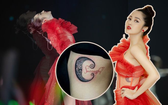 Bảo Anh mặc váy xuyên thấu để lộ hình xăm 'phong thủy' rực lửa trên sân khấu