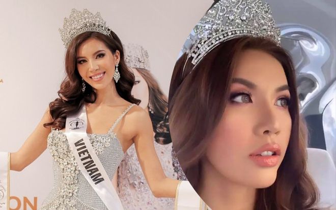 Sau một thời gian dài 'mất tích', lần đầu tiên Minh Tú để vương miện Siêu Quốc Gia lộ diện tại quê nhà