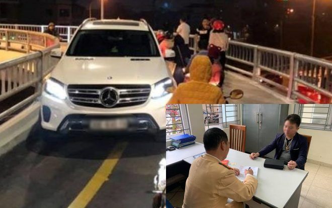 Đi ngược đường dành cho xe máy, chủ xe Mercedes bị phạt 1 triệu, tước bằng lái 2 tháng