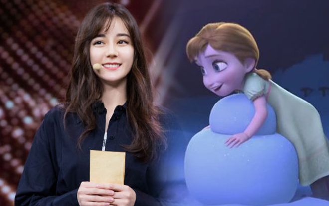 Thử tài lồng tiếng giọng cô bé Anna trong phim 'Frozen', Địch Lệ Nhiệt Ba gây choáng
