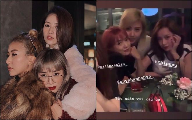 Tất niên của hội bạn thân hot girl Chi Pu, Quỳnh Anh Shyn, Salim, Sunht: Chỉ cần ở cạnh nhau là ‘quẩy’ tới bến