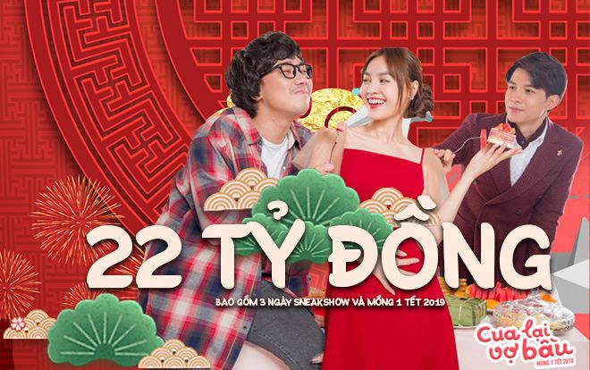 Thu thêm 10 tỷ trong ngày mồng Một, 'Cua lại vợ bầu' của Trấn Thành - Lan Ngọc dẫn đầu doanh thu phim Tết 2019 với 22 tỷ đồng