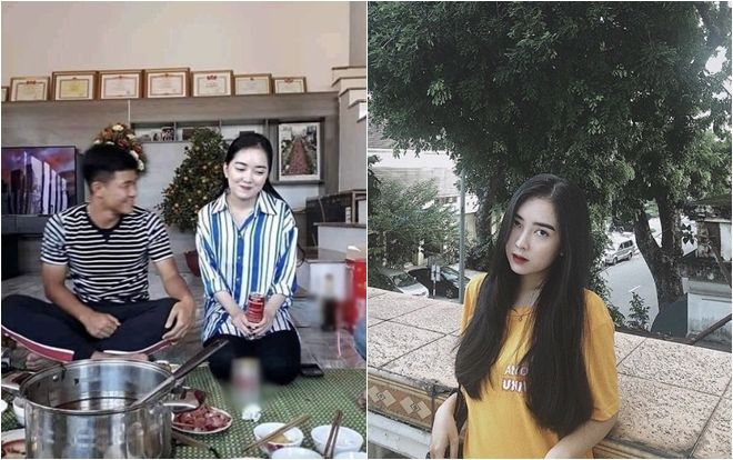 Đức Chinh cười tươi âu yếm, Hà Trang bẽn lẽn ngại ngùng trong ngày ra mắt gia đình bạn trai nhưng phong cách của cô nàng mới là điều gây chú ý