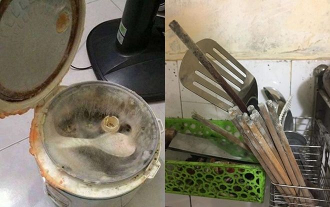 Quay lại phòng trọ sau Tết, cô gái 'chết ngất' với đám nấm mốc trong nồi cơm điện