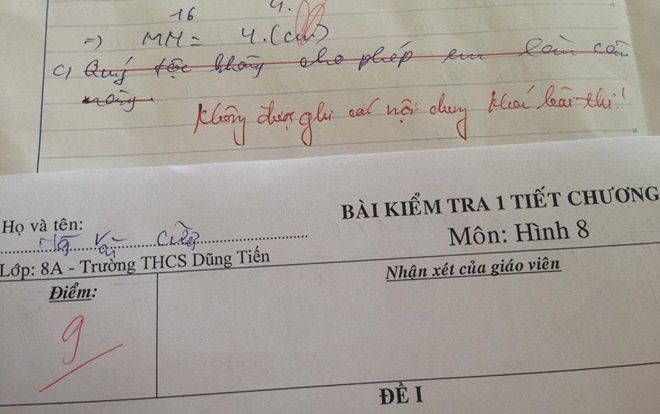 Trả lời câu hỏi trong bài thi theo kiểu 'quý tộc', học sinh THCS nhận cái kết đắng