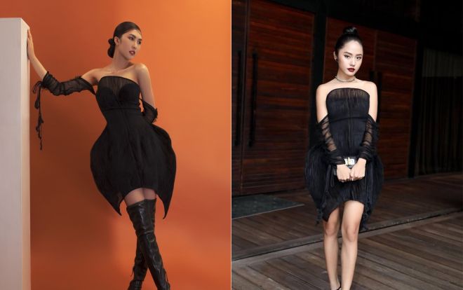 Cùng một chiếc váy nhưng Rima Thanh Vy và Tường Linh lại hoàn toàn khác biệt