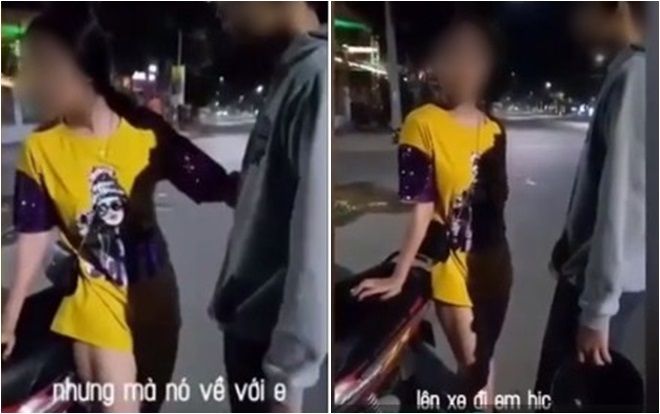 Chàng trai dùng mũ bảo hiểm đập vào đầu cầu xin bạn gái quay về sau khi phát hiện bị cắm sừng