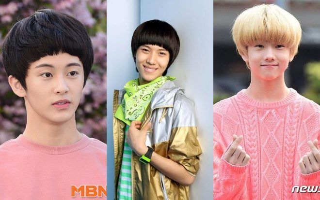 Cười té ghế với kiểu tóc úp bô mà tất cả các em út trong SM Ent đều phải để