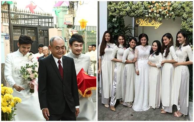 Dàn diễn viên nổi tiếng bưng quả trong đám hỏi Ngọc Ánh - Anh Tài