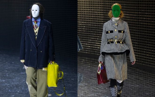 Sởn gai ốc vì người mẫu đeo mặt nạ kì bí trong show Gucci Thu/Đông 2019