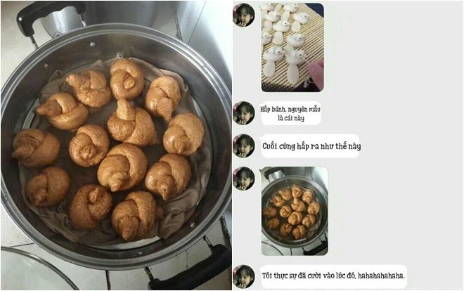 Trổ tài hấp bánh theo mẫu, thanh niên nhận kết đắng: Bánh sống hình chim nhưng khi chín lại oái oăm thế này