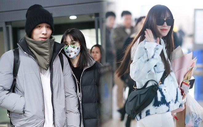 Bạn trai thiếu gia bị nghi mặc lại áo của Trịnh Sảng - Angelababy tươi cười ở sân bay giữa nghi vấn ly hôn với Huỳnh Hiểu Minh