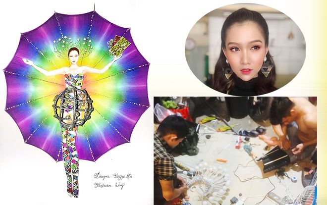 Nhật Hà khiến fan 'phát sốt' khi hình ảnh trang phục dân tộc ở Miss Int' Queen 2019 bị rò rỉ