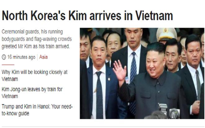 Thông tin Chủ tịch Kim Jong-un tới Việt Nam ngập tràn trang nhất các báo quốc tế