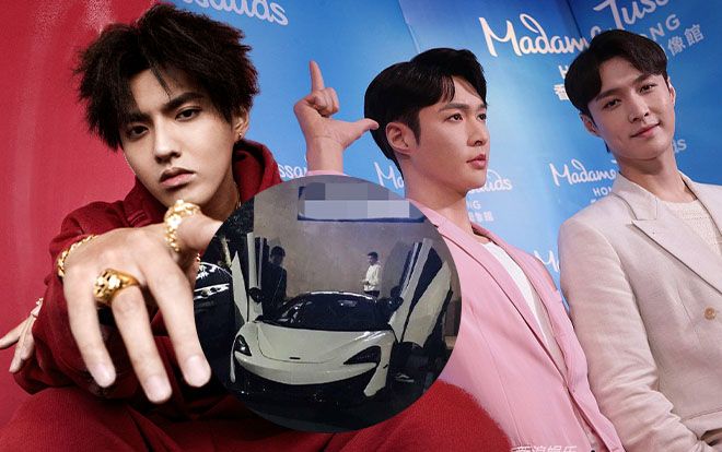Ngô Diệc Phàm khoe siêu xe, Trương Nghệ Hưng đọ vẻ đẹp trai với tượng sáp của mình