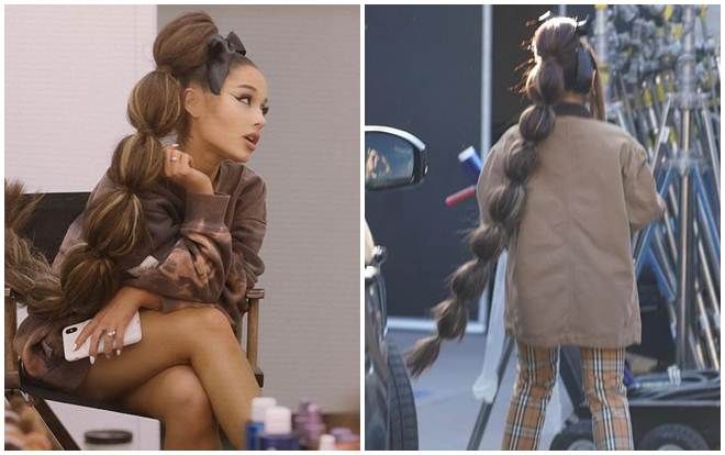 Ariana Grande chơi lớn với mái tóc như xiên kẹo hồ lô