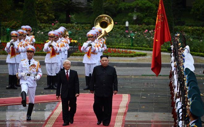 Lễ đón Chủ tịch Triều Tiên Kim Jong-un thăm hữu nghị chính thức Việt Nam