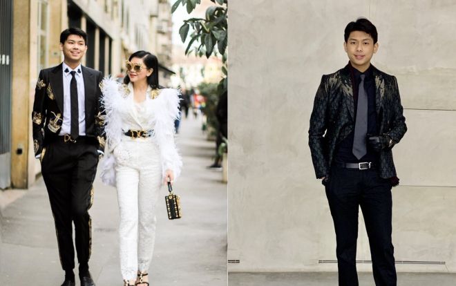 Mẹ và em chồng Tăng Thanh Hà dát hàng hiệu từ đầu đến chân tại Milan Fashion Week