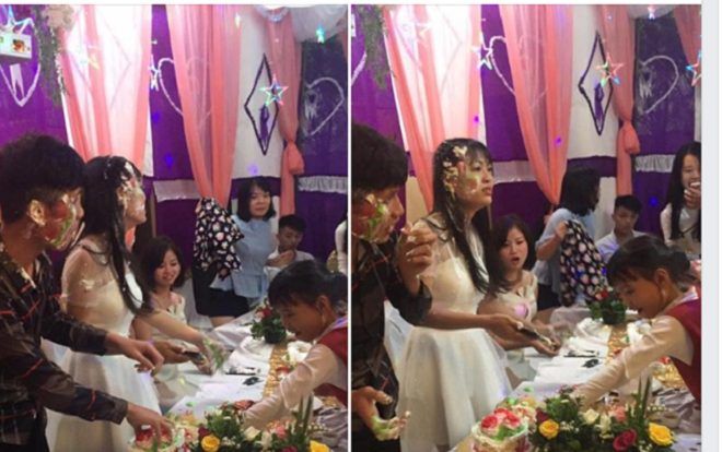 Bị bôi bánh kem đầy mặt, cô nàng phù dâu trở thành tâm điểm buổi tiệc vì loạt biểu cảm hài hước