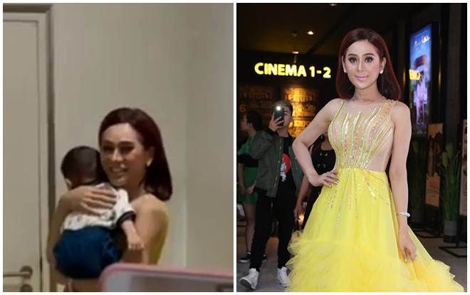 Lâm Khánh Chi gây chú ý khi lần đầu bế con trai đi sự kiện