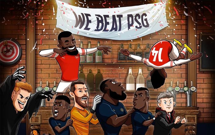 Ảnh chế: Arsenal đánh bại Man Utd đang mải say sưa trong bar