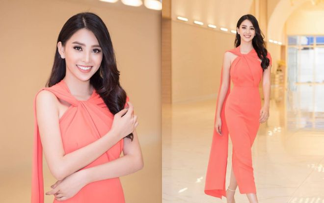 Diện chiếc váy giống Đặng Thu Thảo, Hoa hậu Tiểu Vy được khen đẹp hơn cả 'thần tiên tỉ tỉ'