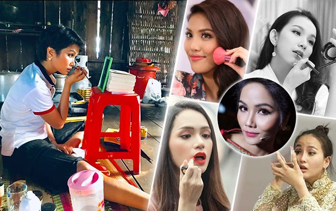Khi hoa hậu Việt tự trang điểm: H'Hen Niê tuềnh toàng nhất nhưng chất lượng 'hàng xịn'!