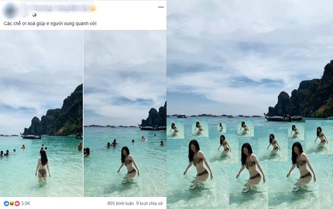 Đăng ảnh diện bikini nóng bỏng nhờ cư dân mạng chỉnh sửa, cô gái ngã ngửa trước tác phẩm của những 'thánh chế'