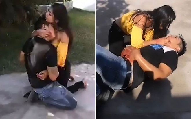 Cô gái đâm bạn trai rồi khóc lóc xin đừng chết