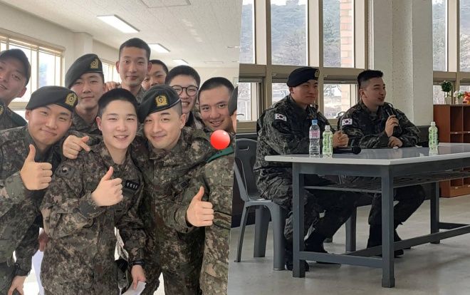 Trong khi Seungri đang có nguy cơ đối diện với vòng lao lý thì Taeyang và Daesung lại vui vẻ trong quân đội