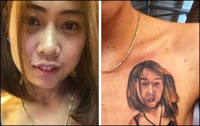 Anh chàng hí hửng xăm hình vợ lên ngực để kỷ niệm 1 năm ngày cưới, tưởng nàng vui ai dè bị mắng cho tới tả vì lý do này