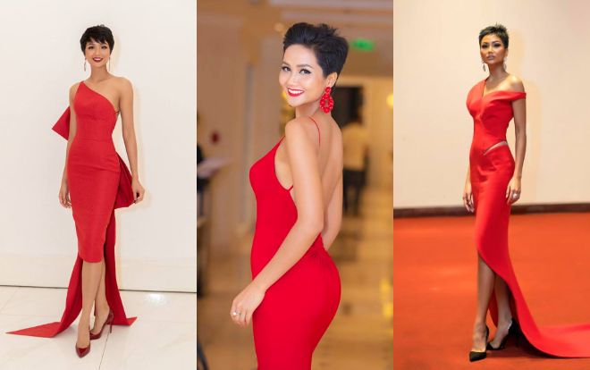 Muốn hóa nữ thần với váy 'hoa dâm bụt', Hoàng Thùy cứ link vào H'Hen Niê ắt sẽ thắng to
