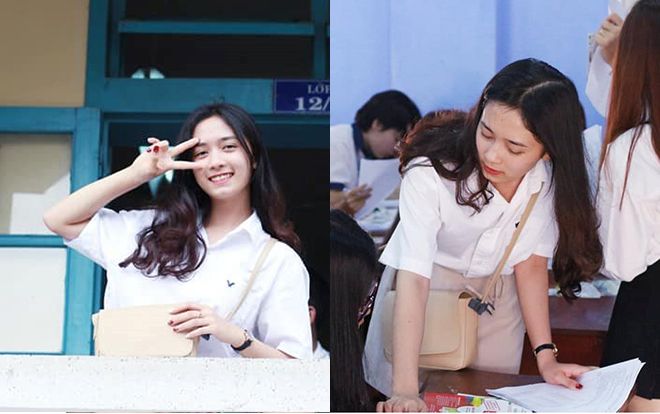 Hoa khôi xứ Huế hút mọi ánh nhìn trong ngày tư vấn tuyển sinh của trường gây 'bão' cộng đồng mạng