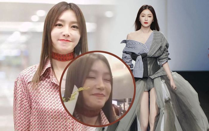 Ở tuổi 37, Tần Lam dù trang điểm kỹ càng vẫn không thể che được những vết nhăn trên khuôn mặt