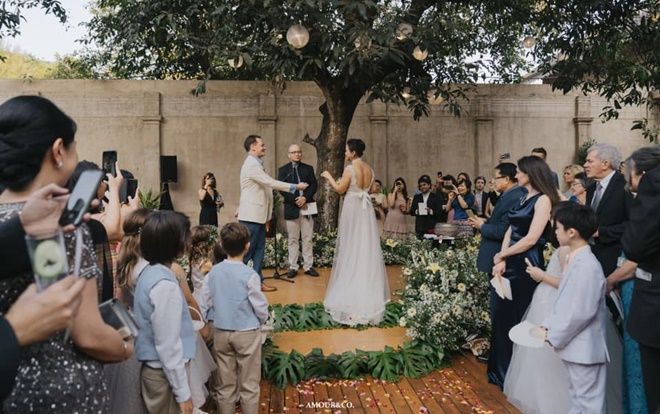 Không gian tiệc cưới sang trọng của chồng cũ Hồng Nhung và vợ mới