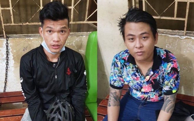 Bắt 2 kẻ xăm trổ mang sơn đi tạt nhà con nợ để đòi tiền ở TP. HCM