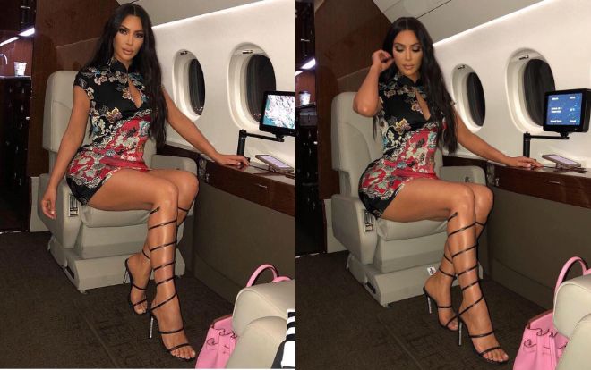 Chán hở hang, Kim Kardashian lại khéo khoe body bốc lửa với xường xám siêu ngắn