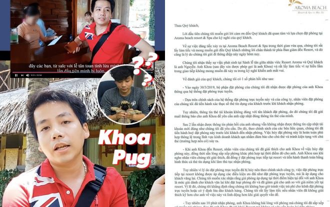 Phản hồi từ Resort bị hơn 5000 đánh giá 1 sao sau vụ tố lừa đảo Khoa Pug 2 triệu: Rất lấy làm tiếc, rất lấy làm tiếc, rất lấy làm tiếc…