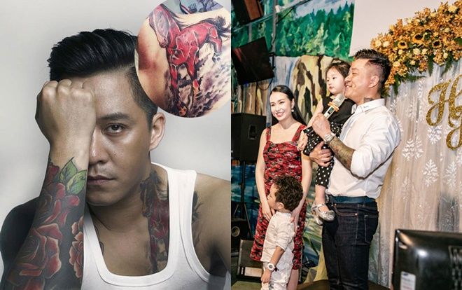 Ngoài xăm hình vợ kỉ niệm 5 năm ngày cưới, Tuấn Hưng sở hữu hàng tá hình xăm ý nghĩa về gia đình