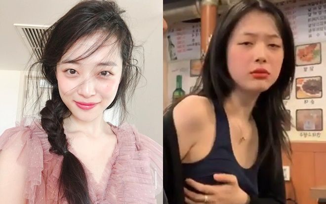 Sulli gây sốc khi tiếp tục thả rông và say xỉn trong lúc đang livestream trên Instagram