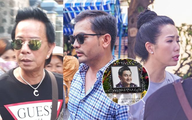 Danh hài Bảo Chung - siêu mẫu Đức Tiến thất thần, Trịnh Kim Chi nghẹn nước mắt tại lễ tang Anh Vũ