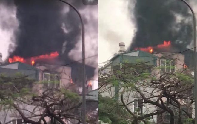 Cháy lớn ngôi nhà 5 tầng ở Hà Nội, 9 người may mắn thoát ra ngoài an toàn