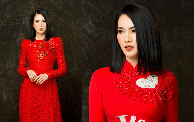 Áo dài sang trọng tôn dáng cho các cô các mẹ trung niên