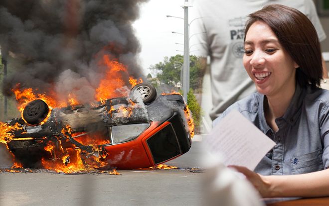 Không dùng kỹ xảo, Thu Trang đã tiêu tốn hàng trăm triệu đồng quay cảnh xe cháy nổ thật trong phim 'Chị Mười Ba'