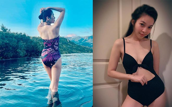 Bằng tuổi và cùng mặc bikini: Lệ Quyên phô làn da trắng sứ vẫn thua Hiền Thục ở điểm này